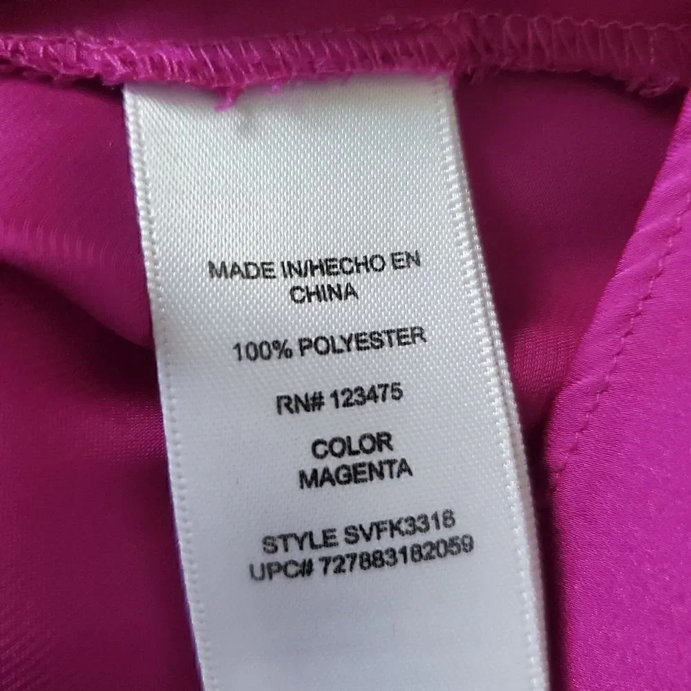 Sofia Vergara Magenta and Black Lace Lingerie Spaghetti Strap Tank Top Size XL
